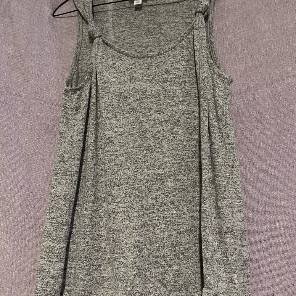 Market & Spruce Heather Gray Relaxed Ribbed Tank